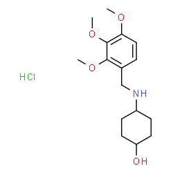 ChemSpider 2D Image | 4-[(2,3,4-Trimethoxybenzyl)amino]cyclohexanol hydrochloride (1:1) | C16H26ClNO4