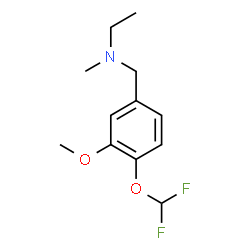 ChemSpider 2D Image | N-[4-(Difluoromethoxy)-3-methoxybenzyl]-N-methylethanamine | C12H17F2NO2