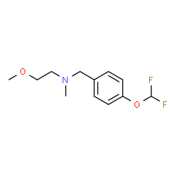 ChemSpider 2D Image | N-[4-(Difluoromethoxy)benzyl]-2-methoxy-N-methylethanamine | C12H17F2NO2