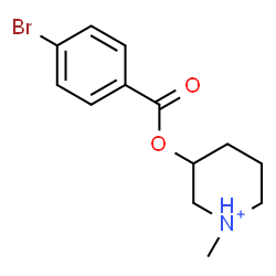 ChemSpider 2D Image | 3-[(4-Bromobenzoyl)oxy]-1-methylpiperidinium | C13H17BrNO2