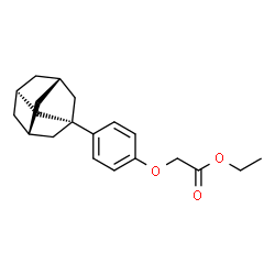 ChemSpider 2D Image | Ethyl {4-[(3s,5s,7s)-adamantan-1-yl]phenoxy}acetate | C20H26O3