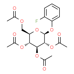 ChemSpider 2D Image | 2-Fluorophenyl 2,3,4,6-tetra-O-acetyl-beta-D-glucopyranoside | C20H23FO10