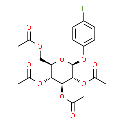 ChemSpider 2D Image | 4-Fluorophenyl 2,3,4,6-tetra-O-acetyl-beta-D-glucopyranoside | C20H23FO10