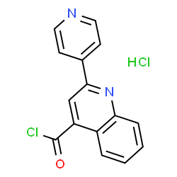 ChemSpider 2D Image | 2-(Pyridin-4-yl)quinoline-4-carbonyl chloride hydrochloride | C15H10Cl2N2O