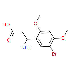 ChemSpider 2D Image | 3-Amino-3-(5-bromo-2,4-dimethoxyphenyl)propanoic acid | C11H14BrNO4