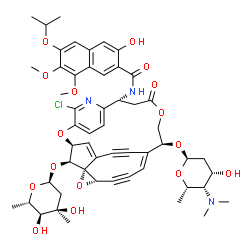 ChemSpider 2D Image | Kedarcidin chromophore (revised structure) | C53H60ClN3O16