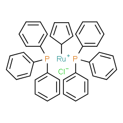 ChemSpider 2D Image | 2,4-Cyclopentadien-1-ylruthenium(1+) chloride - triphenylphosphine (1:1:2) | C41H35ClP2Ru