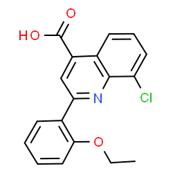 ChemSpider 2D Image | 8-Chloro-2-(2-ethoxyphenyl)-4-quinolinecarboxylic acid | C18H14ClNO3