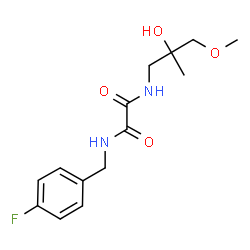 ChemSpider 2D Image | N-(4-Fluorobenzyl)-N'-(2-hydroxy-3-methoxy-2-methylpropyl)ethanediamide | C14H19FN2O4