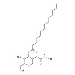 ChemSpider 2D Image | 1,5-Anhydro-2-deoxy-2-[2-(hydroxyamino)-2-oxoethyl]-3-O-tetradecanoylhexitol | C22H41NO7