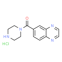 ChemSpider 2D Image | Piperazin-1-yl(quinoxalin-6-yl)methanone hydrochloride | C13H15ClN4O