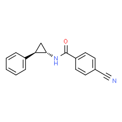 ChemSpider 2D Image | 4-Cyano-N-[(1S,2R)-2-phenylcyclopropyl]benzamide | C17H14N2O