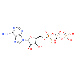 ChemSpider 2D Image | ADENOSINE-5'-RP-ALPHA-THIO-TRIPHOSPHATE | C10H16N5O12P3S