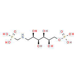 ChemSpider 2D Image | 1-Deoxy-6-O-phosphono-1-[(phosphonomethyl)amino]-D-iditol | C7H19NO11P2