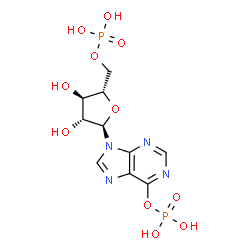 ChemSpider 2D Image | 6-o-phosphoryl inosine monophosphate | C10H14N4O11P2