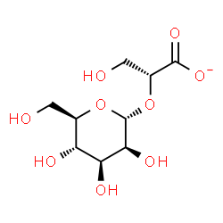ChemSpider 2D Image | (2R)-3-Hydroxy-2-(alpha-D-mannopyranosyloxy)propanoate | C9H15O9