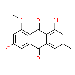 ChemSpider 2D Image | 5-Hydroxy-4-methoxy-7-methyl-9,10-dioxo-9,10-dihydro-2-anthracenolate | C16H11O5