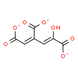 ChemSpider 2D Image | (1Z,3Z)-4-Hydroxy-1,3-butadiene-1,2,4-tricarboxylate | C7H3O7