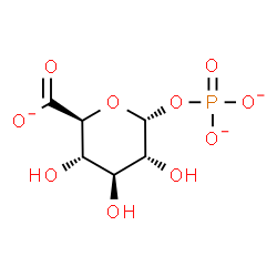 ChemSpider 2D Image | 1-phosphonato-alpha-D-glucuronate(3-) | C6H8O10P