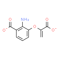 ChemSpider 2D Image | 2-Amino-3-[(1-carboxylatovinyl)oxy]benzoate | C10H7NO5