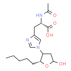 ChemSpider 2D Image | N-Acetyl-1-[(2R)-5-hydroxy-2-pentyltetrahydro-3-furanyl]-L-histidine | C17H27N3O5