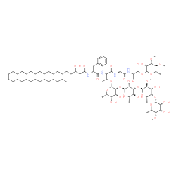 ChemSpider 2D Image | N-[(2R)-1-{[(2R,3R)-3-{[(3R,4R,5S,6S)-3-{[(2S,3R,4R,5S,6S)-4-{[(2S,3S,4R,5S,6S)-5-{[(2S,3R,4S,5R,6S)-3,4-Dihydroxy-5-methoxy-6-methyltetrahydro-2H-pyran-2-yl]oxy}-4-hydroxy-3-methoxy-6-methyltetrahydr
o-2H-pyran-2-yl]oxy}-3,5-dihydroxy-6-methyltetrahydro-2H-pyran-2-yl]oxy}-4,5-dihydroxy-6-methyltetrahydro-2H-pyran-2-yl]oxy}-1-{[(2R)-1-{[(2S)-1-{[(3R,4S,5S,6S)-3-hydroxy-4,5-dimethoxy-6-methyltetrahy
dro-2H-pyran-2-yl]oxy}-2-propanyl]amino}-1-o | C85H150N4O27