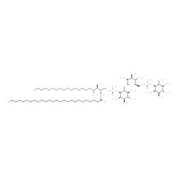 ChemSpider 2D Image | (2S,3S)-2-(Hexacosanoylamino)-3,4-dihydroxyicosyl (1R,2R,3R,4R,5S,6R)-2,3,4,5-tetrahydroxy-6-{[6-O-(hydroxy{[(1S,2R,3R,4S,5S,6R)-2,3,4,5,6-pentahydroxycyclohexyl]oxy}phosphoryl)-D-mannopyranosyl]oxy}c
yclohexyl hydrogen phosphate | C64H125NO25P2
