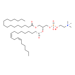 ChemSpider 2D Image | (7R,17Z,20Z)-4-Hydroxy-N,N,N-trimethyl-9-oxo-7-[(palmitoyloxy)methyl](9-~14~C)-3,5,8-trioxa-4-phosphahexacosa-17,20-dien-1-aminium 4-oxide | C4114CH81NO8P