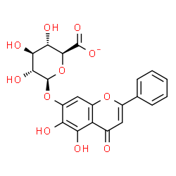 ChemSpider 2D Image | baicalin(1-) | C21H17O11