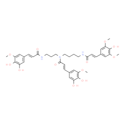 ChemSpider 2D Image | N(1),N(5)-dihydroxyferuloyl-N(10)-sinapoyl spermidine | C38H45N3O12