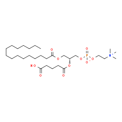 ChemSpider 2D Image | 2-O-glutaroyl-1-O-palmitoyl-sn-glycero-3-phosphocholine | C29H56NO10P