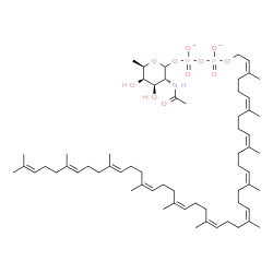 ChemSpider 2D Image | 2-Acetamido-2,6-dideoxy-1-O-{[({[(2Z,6Z,10Z,14Z,18Z,22Z,26Z,30Z,34E,38E)-3,7,11,15,19,23,27,31,35,39,43-undecamethyl-2,6,10,14,18,22,26,30,34,38,42-tetratetracontaundecaen-1-yl]oxy}phosphinato)oxy]pho
sphinato}-D-galactopyranose | C63H103NO11P2