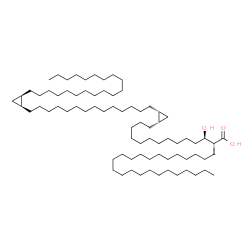 ChemSpider 2D Image | (2R)-2-{(1R)-1-Hydroxy-12-[(1S,2R)-2-{14-[(1S,2R)-2-icosylcyclopropyl]tetradecyl}cyclopropyl]dodecyl}hexacosanoic acid | C78H152O3