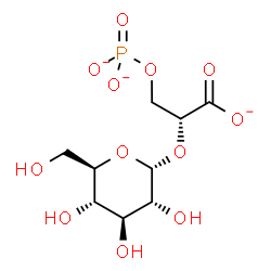 ChemSpider 2D Image | 2-O-(alpha-D-glucopyranosyl)-3-O-phosphonato-D-glycerate(3-) | C9H14O12P