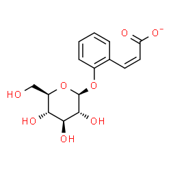 ChemSpider 2D Image | (2Z)-3-[2-(beta-D-Glucopyranosyloxy)phenyl]acrylate | C15H17O8