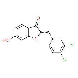 ChemSpider 2D Image | 2-(3,4-Dichlorobenzylidene)-6-hydroxy-1-benzofuran-3(2H)-one | C15H8Cl2O3