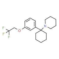 ChemSpider 2D Image | 1-{1-[3-(2,2,2-Trifluoroethoxy)phenyl]cyclohexyl}piperidine | C19H26F3NO