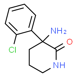 ChemSpider 2D Image | 3-Amino-3-(2-chlorophenyl)-2-piperidinone | C11H13ClN2O