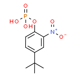 ChemSpider 2D Image | 4-(2-Methyl-2-propanyl)-2-nitrophenyl dihydrogen phosphate | C10H14NO6P