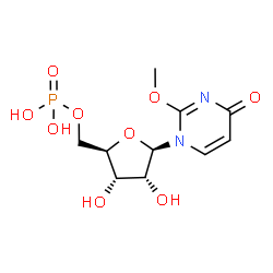 ChemSpider 2D Image | 2-Methoxy-1-(5-O-phosphono-beta-D-ribofuranosyl)-4(1H)-pyrimidinone | C10H15N2O9P