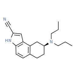 ChemSpider 2D Image | (8S)-8-(Dipropylamino)-6,7,8,9-tetrahydro-3H-benzo[e]indole-2-carbonitrile | C19H25N3