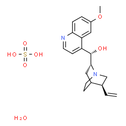 ChemSpider 2D Image | (3alpha,9S)-6'-Methoxycinchonan-9-ol sulfate hydrate (1:1:1) | C20H28N2O7S