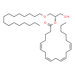 ChemSpider 2D Image | 1-palmityl-2-arachidonoyl-sn-glycerol | C39H70O4