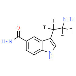 ChemSpider 2D Image | 3-[2-Amino(~3~H_4_)ethyl]-1H-indole-5-carboxamide | C11H9T4N3O