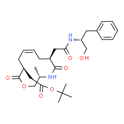 ChemSpider 2D Image | 2-Methyl-2-propanyl [(3S,6S,8Z,11S)-6-(2-{[(2R)-1-hydroxy-3-phenyl-2-propanyl]amino}-2-oxoethyl)-3-methyl-5,12-dioxo-1-oxa-4-azacyclododec-8-en-11-yl]acetate | C28H40N2O7