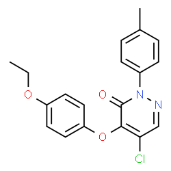 ChemSpider 2D Image | 5-chloro-4-(4-ethoxyphenoxy)-2-(4-methylphenyl)-3-pyridazinone | C19H17ClN2O3