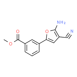 ChemSpider 2D Image | Methyl 3-(5-amino-4-cyano-2-furyl)benzoate | C13H10N2O3