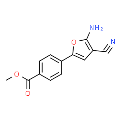 ChemSpider 2D Image | Methyl 4-(5-amino-4-cyano-2-furyl)benzoate | C13H10N2O3