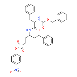 ChemSpider 2D Image | 4-Nitrophenyl 3-({N-[(benzyloxy)carbonyl]phenylalanyl}amino)-5-phenyl-1-pentanesulfonate | C34H35N3O8S