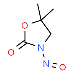 ChemSpider 2D Image | 5,5-Dimethyl-3-nitrosooxazolidin-2-one | C5H8N2O3